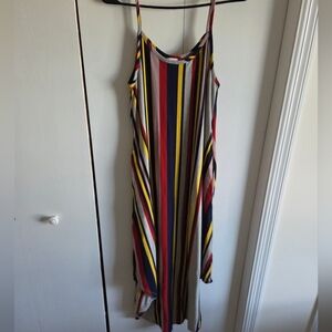 Colorful Striped Maxi Dress